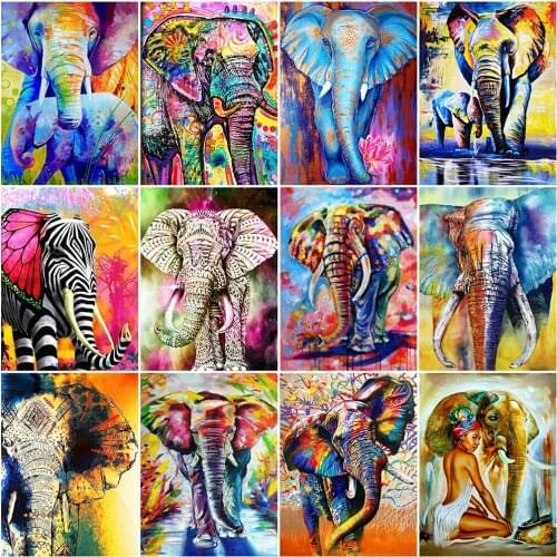 Diamond Painting Elephant 5D DIY Diamond Embroidery Full Square Round Drill Mosaic Cross Stitch Kits Animals Home Decor Gift