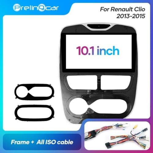 1Din 2Din Car DVD Navigation Radio Fascia Frame For Renault Clio 2013 2014 2015 Stereo Receiver Player Panel Dash Trim Kits