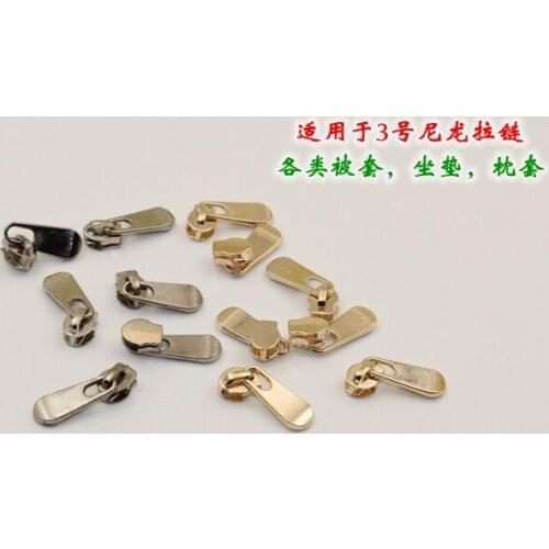 Free shipping 100pcs/lot 3# quality nylon zipper head bedding bag seat cushion for leaning on metal zipper head