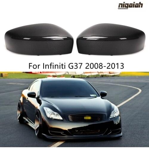 Car Side Rear View Genuine Carbon Mirror Cover Cap for Infiniti G37 G Series 2007 - 2013 Side Mirror Cap Housing Shell