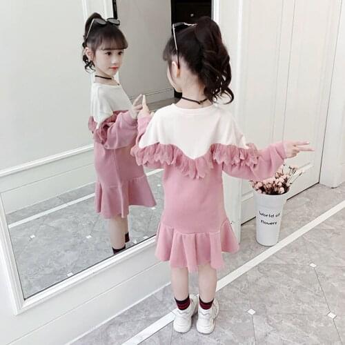 Dresses For Girls Princess Kids Dress Ruffles Autumn Girls Dress Long Sleeves Spring Casual Teenage Girl Costume 6 8 12 Years