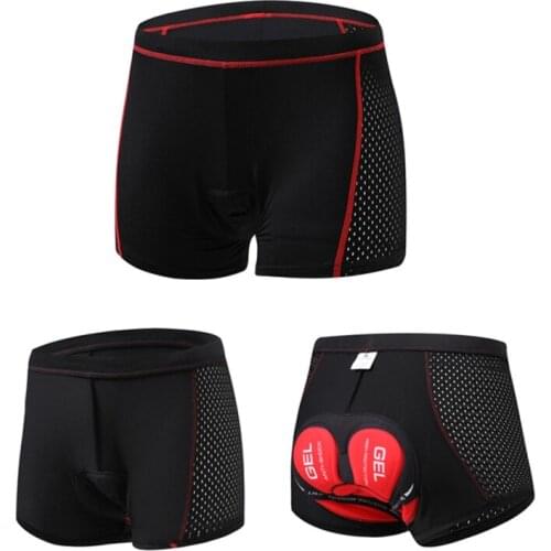 Breathable Silicone Pad Mens Professional Sports Underpant Thickened Shock-Absorbing Bike Wear Cycling Shorts