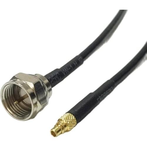 New Modem Coaxial Cable F Male Plug Switch MMCX Mlale Plug Connector RG174 Cable Pigtail 20CM 8" Adapter