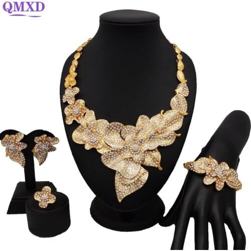 Dubai jewelry sets women fashion necklace sets women necklace gold BRACELET African women jewelry sets