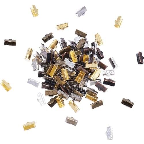 13mm Iron Ribbon Ends for Necklace Bracelet Connectors Jewelry Making Accessories Nickel Free13x7x5mm Hole:2mm about 470pcs/200g