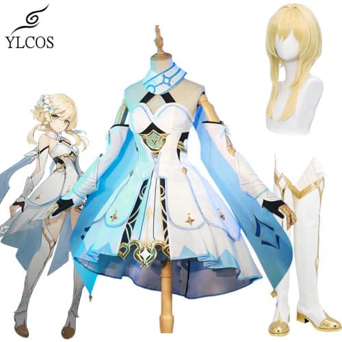 Genshin Impact Lumine Cosplay Costumes Halloween Party Game Clothes For Women Girls Cute Suit