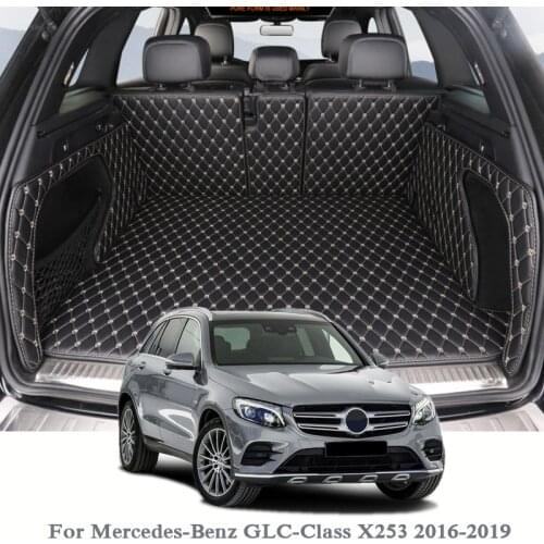 For Mercedes-Benz GLC-Class X253 2016-2019 Car Boot Mat Rear Trunk Liner Cargo Floor Carpet Tray Protector Internal Accessories