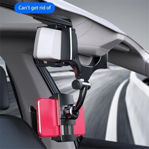 Rearview Mirror Bracket Bracket Stands For Smart Phone GPS Adjustable 360 Degree Car Rearview Mirror Car Auto Rearview Mirror