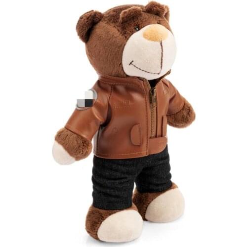 Cute Rally Bear Brown Jacket Doll Baby Soft Plush Toys For Children Sleeping Mate Stuffed Baby Toys For Infants Birthday Gift