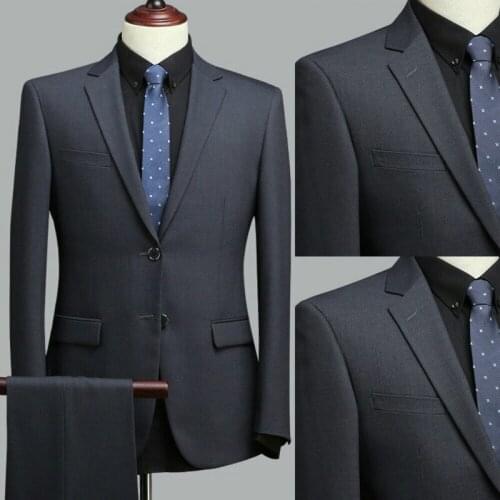 Mens Suit Gray Single Breasted Business Formal Party Casual Dinner Prom 2 pieces(Jacket & Pant) 2020 mens customized N58
