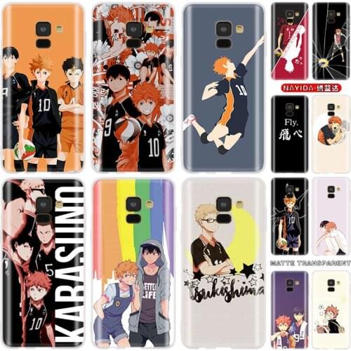 Soft Cover TPU For case Samsung Galaxy J6 J8 J5 J7 J4 Core Plus 2018 2016 2017 EU Prime Pro Haikyuu Hinata Anime Attacks