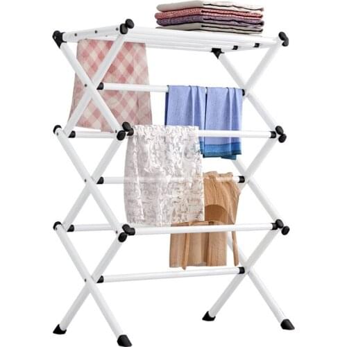 Floor Standing Clothes Rack Foldable Drying Rack Hangers For Clothes Towel Clothing Organizer Home Accessories