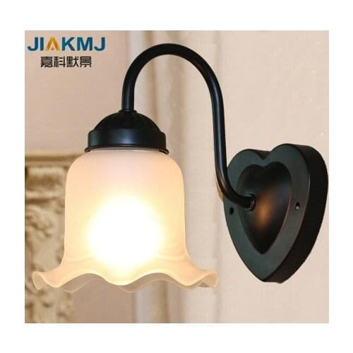 European style wall lamp White small kapok