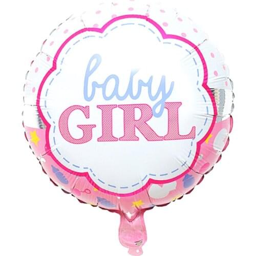 New Hot Polka Dot Aluminum Film Baby Boy/Girl Balloons Christening Baby Shower 18' Pink/Blue for Party Favor Decoration Supplies