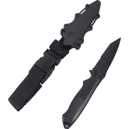 AC-6019 US Army Soft Plastic Knife Model Decoration Training Knife Cosplay Props Knife Paintball Dummy Black Sand