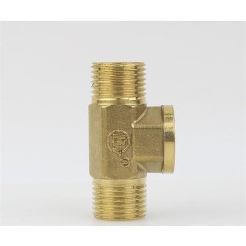 Full Copper Thickening 4 points Inner And Outer Wire Tee Dn15 Inner And Outer Threaded Copper Tee Copper Fittings