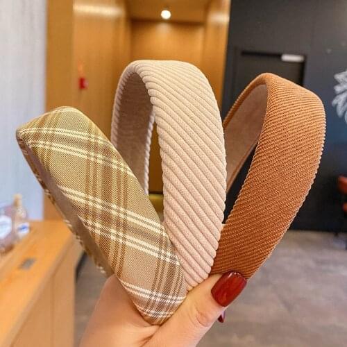 Wide-brimmed Fabric Autumn Winter Hairband Women Wide Korea Sweet Headband Press Hairband Headband Hair Accessories