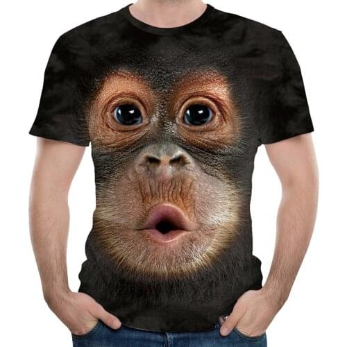Stylish Bar Mens T-Shirts True 3D Printed Monkey Tshirt Short Sleeve Funny Design Casual Tops Tees Male T Shirt Plus Size 6xl