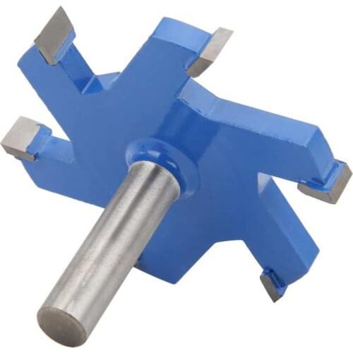 Wood Cutter Hole Saw 12mm Shank 6 Teeth T-Shaped Slotting Router Bit Woodworking Milling Cutter Wood Cutting Tool Step Drill