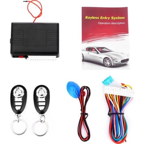 Universal Car Alarm System Remote Control Central Door Lock Locking Wireless Entry System Kit Car Auto Alarm with2 remote contro