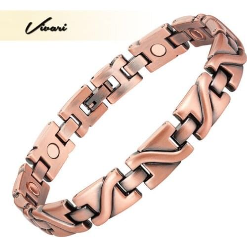 Vivari Engagement Gift Copper Plated Magnetic Bracelet For Men Health Present Women Unisex Jewelry Wristband Charm Bracelets