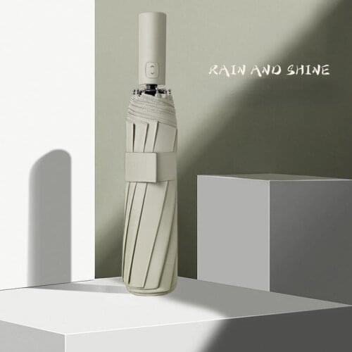 Fashion New Automatic Umbrella Rain Women Lovely Folding Umbrellas Windproof Black Coating Anti UV Parasol Womens Umbrella Girl