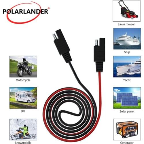 1 Meter Double SAE Socket Cable be Installed with DC12V-24V PVC CS-1423B1 Red And Black be used to Phones, Tablets, IPAD etc