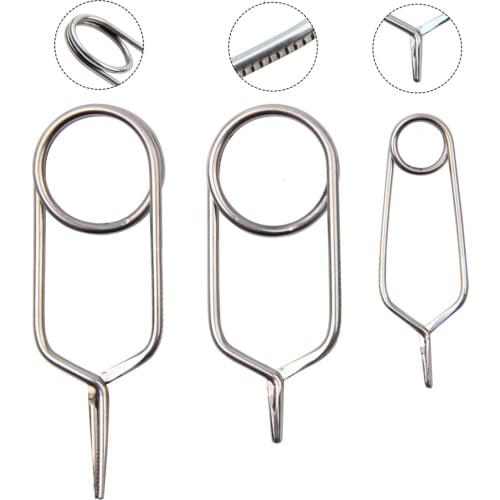 1Pcs Stainless Steel Fly Tying Hackle Pliers Feather Fishing Clips For Fly Fishing Tying Tools Fishing Accessories