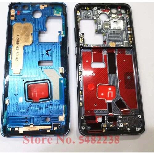 100% Original Middle Frame For Huawei P40 Pro LCD Front Frame with Power Volume side buttons Replacement parts