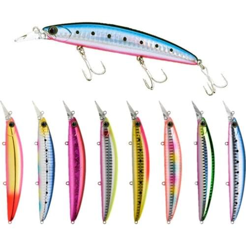 2021 Floating Minnow Fishing Lure 19g 11cm Assassin Deep Diving Hard Bait Wobblers Topwater Crankbait for Sea Bass Pike