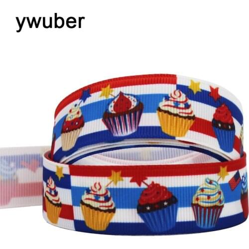 40 yards 7/8"(22mm) Dessert Printed Grosgrain Ribbon and bow hair Cartoon Ribbons satin DIY handmade gift packing