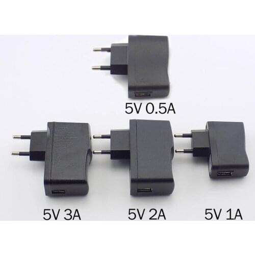 5V 0.5A 1A 2A 3A Micro USB Charger AC to DC Charging Universal USB Power Adapter Supply 100V-240V Output Phone Power Bank W17