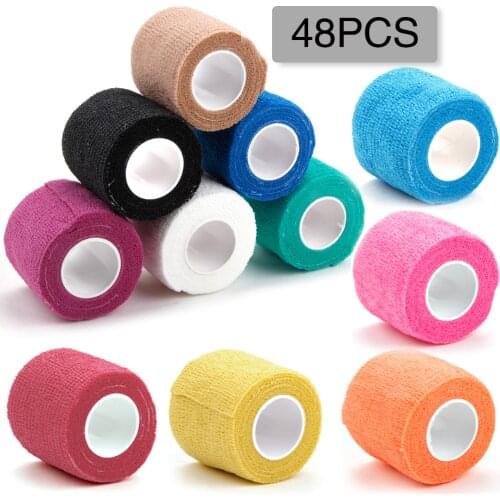 6/24/48pcs Tattoo Bandage Cover Wraps Tapes Disposable Nonwoven Waterproof Self Adhesive Finger Protection Tattoo Accessories