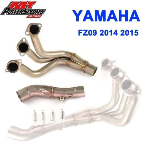 YAMAHA FZ09 Motorcycle Exhaust Muffler 51MM Adapter Middle Tube Connect Link Pipe For YAMAHA FZ09 2014 2015 Dirt Bike Accessory