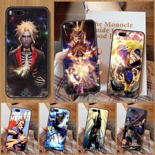 All Might My Hero Academia anime Phone Case For Xiaomi Mi Note 8 9 10 11 9T 10T A3 Lite Pro Ultra black art cell cover pretty