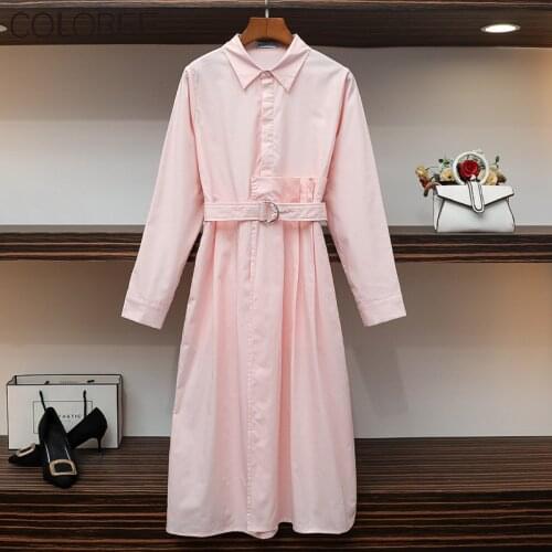 COLOREE Fashionable Shirt Dresses