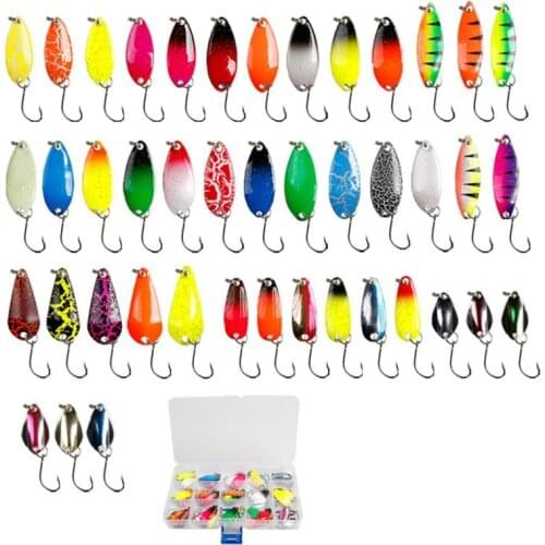 Hot Sale Fishing Spoon Lure Metal Trout Char And Perch Tackle Box Sequin Metal Fishing Lure Artificial Tools New