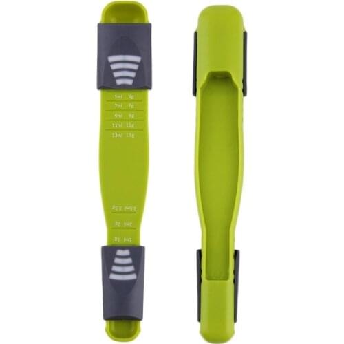 Hot Home Practical Green ABS Double End Eight Stalls Adjustable Scale Measuring Spoons Metering Spoon Kitchen Tools