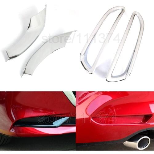 Chrome Front Rear fog Light frame Covers For Mazda 3 Axela 2020 Protection Cover Trim ABS Accssories Styling Decoration