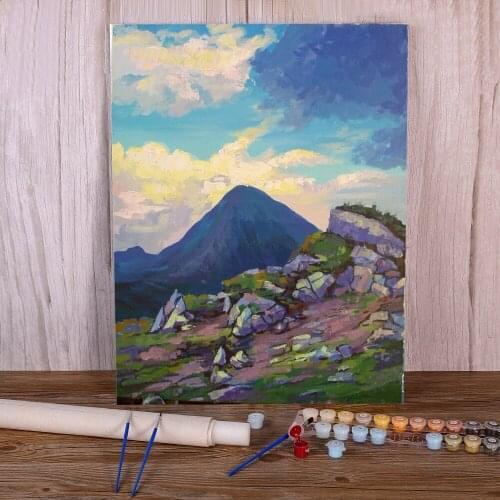Landscape Hoverla. Etude DIY Painting By Numbers Package Oil Paints 40*50 Painting On Canvas Loft Wall Picture For Handiwork
