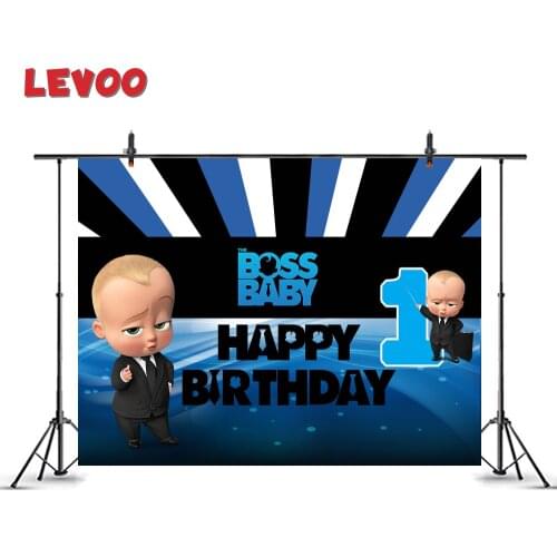 LEVOO Little Man Backdrop Baby Boy Boss Theme 1st Birthday Photozone Background For Photography Fabric Photo Booth Shoot Props
