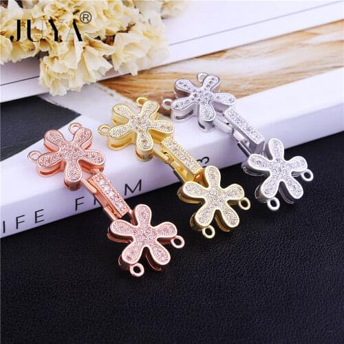 Jewelry Making Supplies 1 Pieces Wholesale DIY Strand Jewelry Fold Over Flower Clasps For Hand Made Beads Bracelets Necklaces