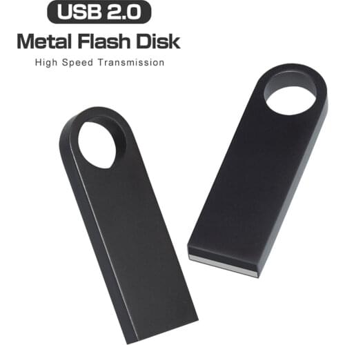 Mini Cle Usb Flash Drives 128GB Metal Waterproof Pendrive 64GB 32GB Silver Pen Drive 16GB 8GB Memoria Usb 2.0 Stick Custom Logo