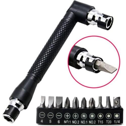 Petpig Dual Head L-shaped Mini Socket Wrench 1/4" 6.35mm Screwdriver Bits Key Utility Tool And Screwdriver Bit Drill Set