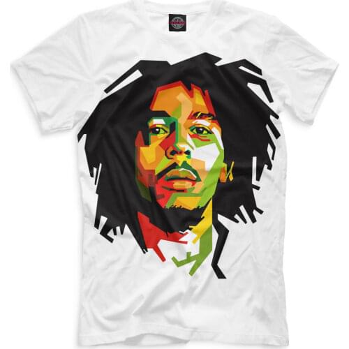 2019 New Summer Fashion Tee Shirt BOB MARLEY NEW t-shirt rasta flag reggae jamaica cool designe HQ print