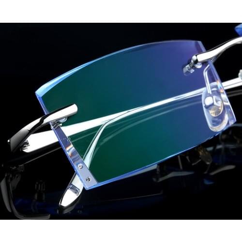 Rimless Glasses Prescription Glasses Titanium frame Mens Optical glasses Myopia Hyperopia Progressive prescription yj8