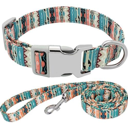 Printed Pet Collar Dog Collar Personalized DIY Engraved Puppy ID Name Collar for Small Medium Large Dogs Dog Accessories LBS