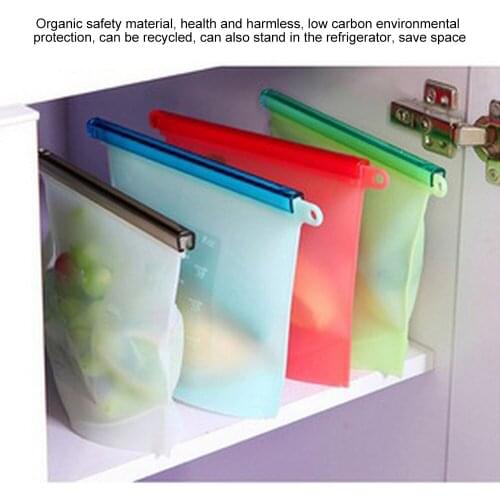 Food Preservation Bag Reusable Silicone Sealing Leak-proof Preservation Bag Fruit and Vegetable Storage Collection Bag