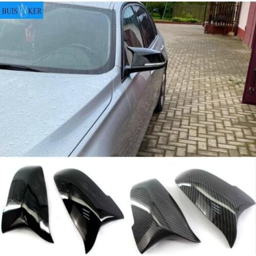 Pair Mirror Covers Side Rearview Mirror Cover Cap For Bmw 5 6 7 Series F10 F18 F11 F06 F07 F12 F13 F01 2014 2015-16 Gloss black