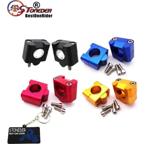 STONEDER 1 1/8'' 28mm HandleBar Clamp Riser Taper Mount For Pit Dirt Bike Motorcycle Motocross Quad ATV